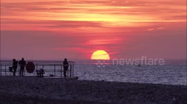 Stunning sunset in Kent as UK records hottest day of the year so far
