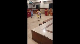 Dance child in party on birthday