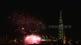 International Peter's festival of fireworks - Chinese display in St Petersburg, Russia