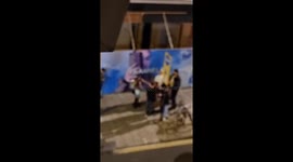 Drunk teens fighting