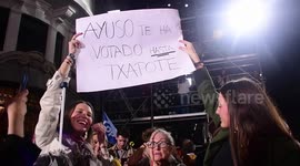 El partido popular arrasa en Madrid, España celebración en el edificio Génova por la alcaldia de Madrid en las elecciones del 28m