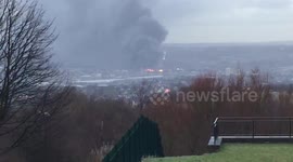Mill fire in Bradford