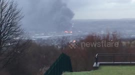 Mill fire in Bradford