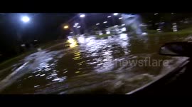 Flooded streets near Sydney after freak rain storm