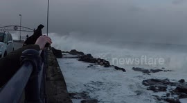 Strong winds and stormy waves hit NI during Storm Henry