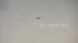 Storm Henry - KLM struggles in high wind at Leeds Bradford Airport
