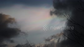 Extremely Rare Nacreous/Mother of Pearl Clouds Over N. Ireland (2) - Feb 2nd 2016