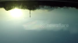 Mother of Pearl Clouds From Car With Go Pro - Feb 2nd 2016