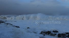 Spectacular Stormy Sea & Severe Winds From Storm Henry - Feb 1st 2016