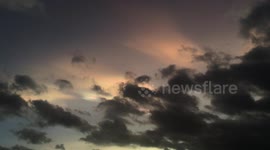 Beautiful nacreous clouds in Leicestershire, UK