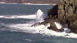 Storm Henry hits stunning Cornwall coastline