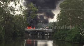 Truck explosion in Queensland, Australia