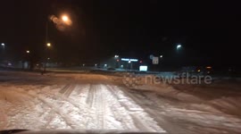 Truckers waiting for road to open after South Dakota blizzard