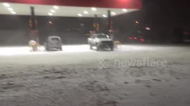 Heavy snow in Sioux Falls, South Dakota
