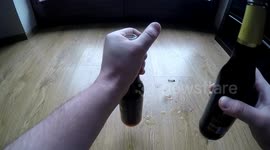 How to open a beer bottle with another beer bottle