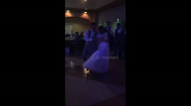 Newly Wed Couple Knocks Over Their Flower Girl