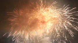 Amazing fireworks display at Festival of Saint Agatha in Sicily