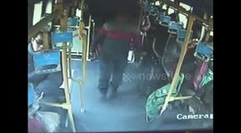 'Drunk' man shows off dancing skills on a bus in China