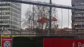 Air ambulance lands in middle of South London road