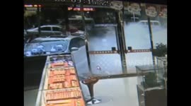 Car crashes jewelry shop because driver steps on accelerator as brake by mistake