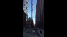 Look at huge NYC crane before it collapsed