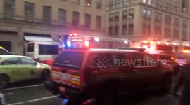 Emergency services on scene of NYC crane collapse
