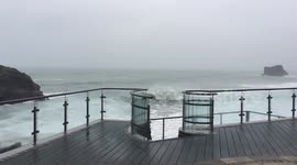 EXTREME WEATHER Storm Imogen on her way... Portreath Cornwall