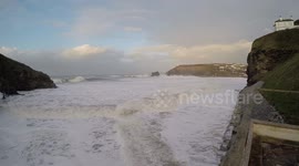 Watching Storm Imogen from our beach garden in Portreath - A bit too close for comfort!