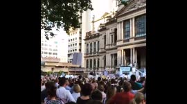 Protests at Town Hall, Sydney for #LetThemStay