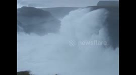 Irish coast during Storm Imogen