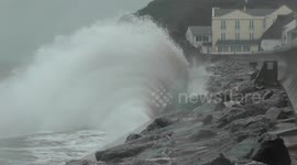 Storm Imogen battering South West England with waves as 'high as houses'