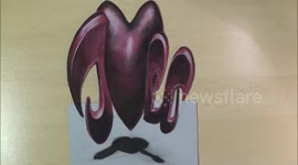 Drawing I Heart U, 3D Anamorphic Illusion Art