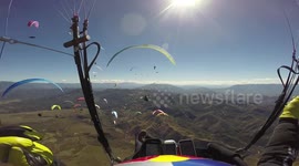 Mid-air collision during Paragliding World Cup
