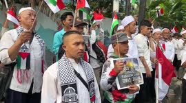 Pro-Palestine Protest Takes Place In Jakarta, Indonesia