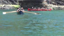 A brief clip of the Gigs returning to Boscastle Harbour at the Regatta this weekend, a fantastic day 1