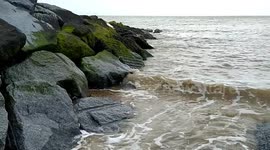 ASMR: Relaxing and restful scene of gentle waves on a beach, filmed at Felixstowe UK, 23 May 2023