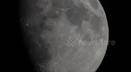 Mind-blowing! International Space Station majestically glides across Moon face