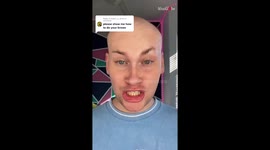 Aspiring beauty influencer gives a tutorial on drawing arched eyebrows