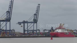 Antarctic Research/Survey Vessel Sir David Attenborough returned to Felixstowe, UK today - Tuesday 30 May 2023