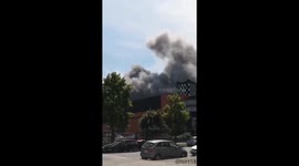 Massive fire engulfs textile warehouse in Aubervilliers, blanketing Paris in thick smoke