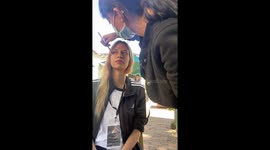 Guy Throws Up Behind Model Getting Her Makeup Done