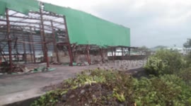 Warehouse collapses as typhoon Mawar batters the Philippines