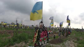 Military cemetery in Dnipro, Ukraine