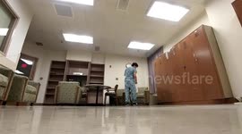 A REAL-LIFE Doctor Beat has been filmed busting some moves as he breakdances during his nightshift at hospital.