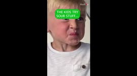 'It's SPICY!' - Kids' reaction to the Sour Candy Challenge is the best thing you'll watch today
