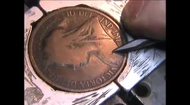 This stunning video has revealed a miniature work of art that has been hand engraved into a coin.