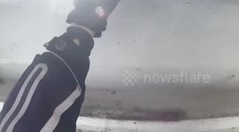 Daredevil scales one of Europe's highest bridges without any safety equipment
