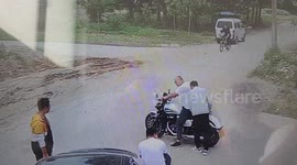 Unforgettable tumble: an unexpected motorbike mishap in Henan Province