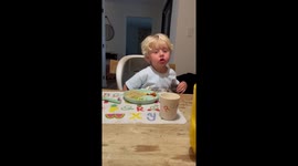 Little Boy Shares His New Bathroom Vocabulary