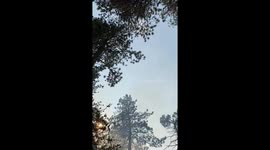 Wildland Firefighter Captures Overhead Water Drop